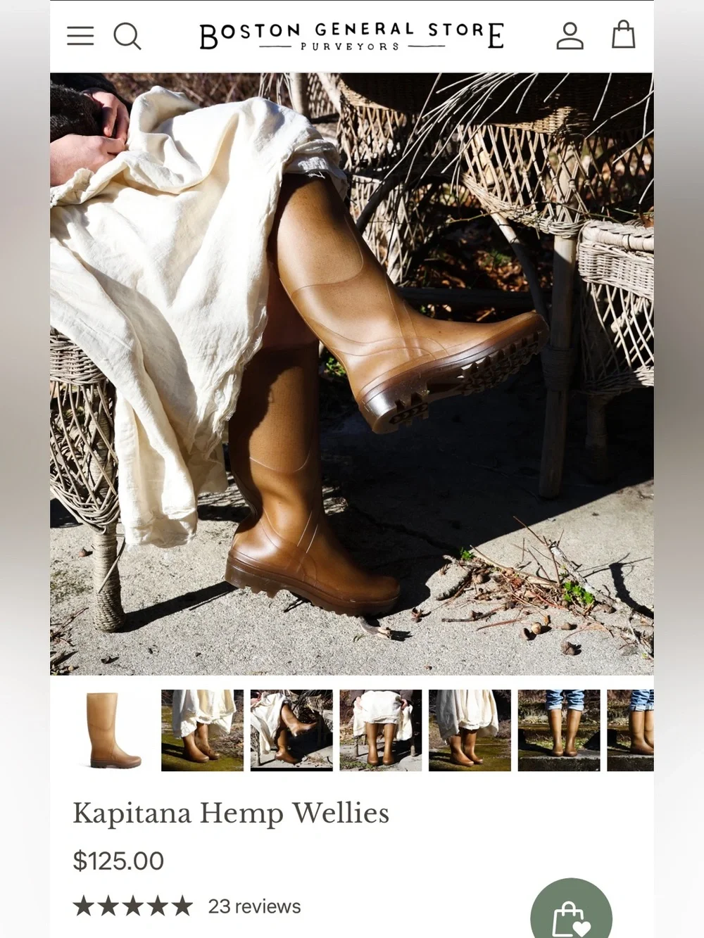 Plasticana Kapitana Hemp Wellies Rain Boots